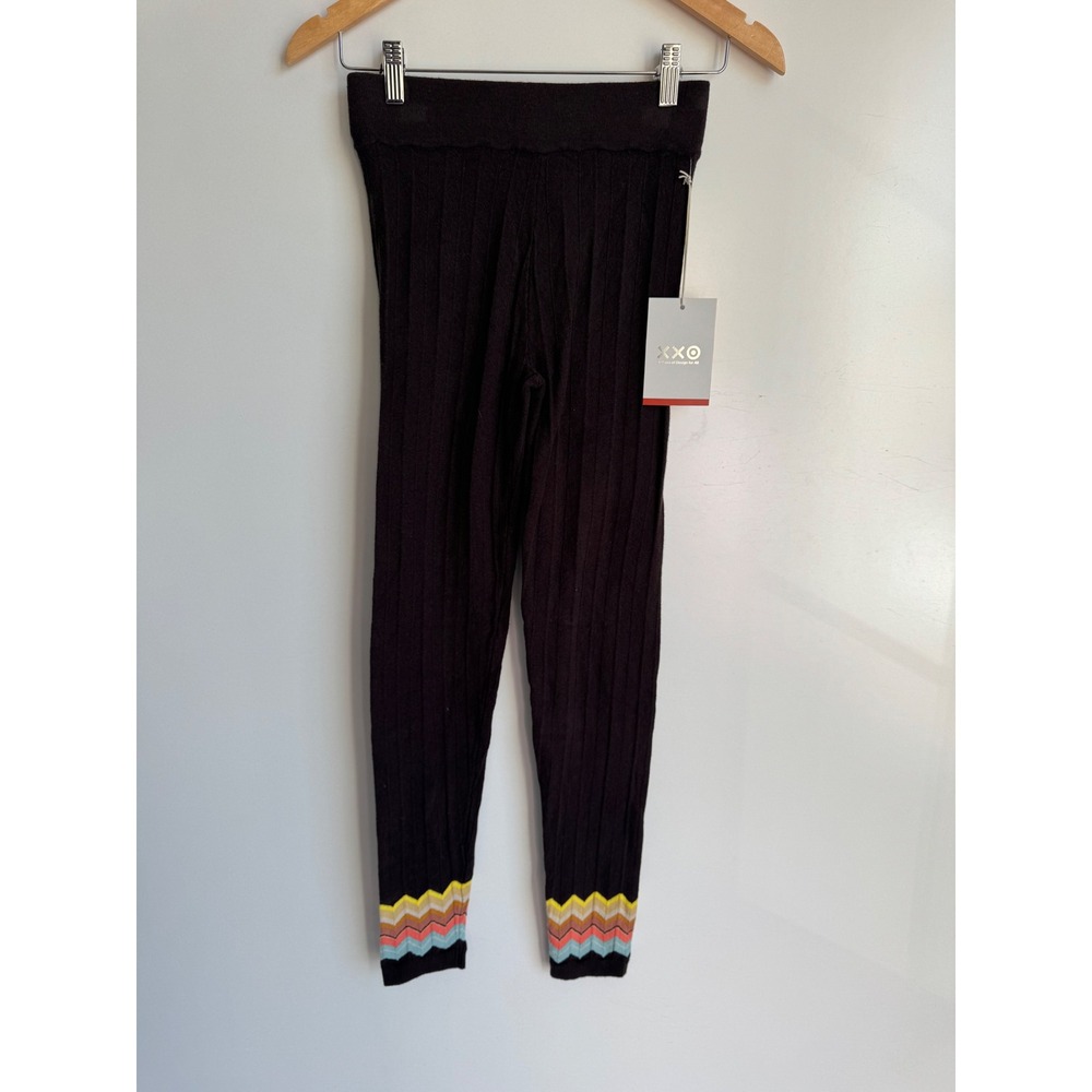 Missoni for Target 20th Anniversary Brown Ribbed Zigzag Knit Leggings XL NWT